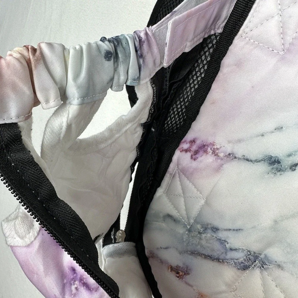 PAWABOO Pet Cat Dog Carrier Backpack Travel Hiking Adjustable Bag Purple Marble